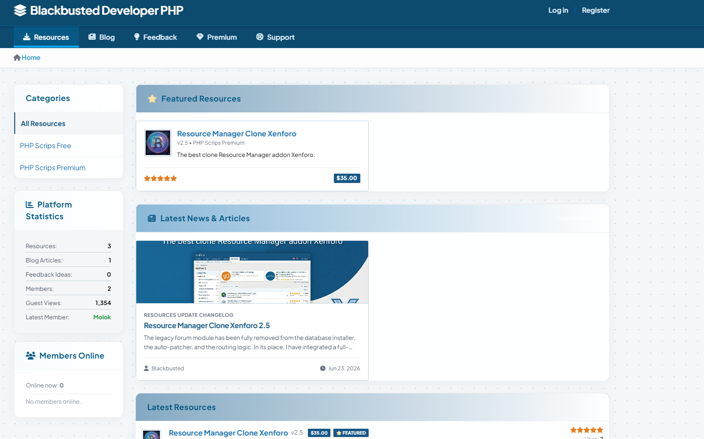 Resource 'Resource Manager Clone Xenforo'